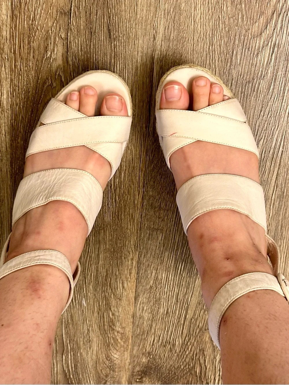 Nine West Ivory Espadrille Wedge Sandals Slingback Women’s Size 8